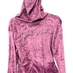 PINK Victoria's Secret Plush Hoodie in Rich Pink